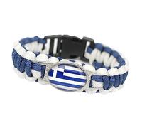 GONMFKM Pulsera De La Bandera De Grecia De Moda: Trenza Hecha A Mano Pulsera Patriota Tejida De Grecia Puerto Rico, Pulsera Colorida De La Bandera Nacional De Moda Para Mujeres, Hombres, Pareja, Reg