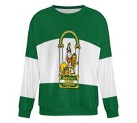 GONMFKM Sudadera con Estampado De La Bandera De Andalucía Costuras Resistentes Y Estampado Que No Se Decolora Apta para Todas Las Estaciones Y Diversas Ocasiones, Talla L