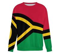 GONMFKM Sudadera De Cuello Redondo con La Bandera De La República De Vanuatu Regalo Ideal Y Significativo para Amigos Familiares Expatriados Y Entusiastas De La Cultura De Vanuatu