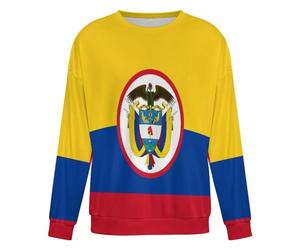 GONMFKM Sudadera De Cuello Redondo con La Bandera Nacional De Colombia Un Cálido Regalo para Compatriotas Familiares Y Amantes De La Cultura