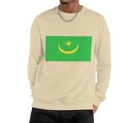 GONMFKM Sudadera Unisex para Adultos Jersey De Cuello Redondo Sudadera Informal De Manga Larga con Estampado De La Bandera De Mauritania
