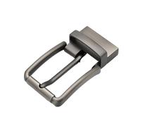 GONMPJZR Hebilla de cinturón for hombre, 3 uds., 35mm, Clip de Metal cepillado, parte inferior giratoria, Pin único, correa artesanal de medio cuero(Dm492a1)