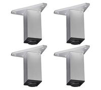 GONMPJZR Juego de 4 Patas de Metal for Muebles, zócalo de Aluminio, Patas Ajustables for armarios, sofás, cocinas, sillones y estanterías. Incluye Tornillos, Altura de 0 a 5 mm.(8cm)