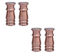 GONMPJZR Juego de 4 Piezas Redondas de Aluminio anodizado, de 8 a 15 cm de Altura, Ideales for sofás, mesas y decoración del hogar.(Red Bronze,10cm/4")