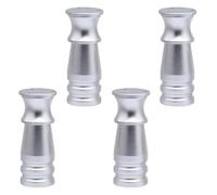 GONMPJZR Juego de 4 Piezas Redondas de Aluminio anodizado, de 8 a 15 cm de Altura, Ideales for sofás, mesas y decoración del hogar.(Silver,12cm/4.7")