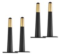 GONMPJZR Paquete de 4 Conos metálicos Dorados de 10 a 72 cm de Altura for mesas, armarios, Camas, sillas y centros de café (DIY). Resistentes y de Repuesto.(Black+Gold,50cm/19.7in)