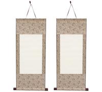 GONMPJZR Scroll Paper 2pcs Blank 12X36Inch for Chinese Calligraphy Painting Mounting Hanging Art Craft DIY Practice Rice(Brown)