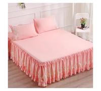 Gonna per Letto Matrimoniale Colcha Estilo Falda de 45cm, Colcha Encaje con Volantes, Bordado Exquisito, Cama, Funda Antideslizante, 1,5/1,8/2 M(Colour 14,180x200cm Bed Skirt)