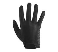 Gonso Guantes de Ciclismo de Dedos Largos Unisex, Acolchados y Transpirables, Palma Antideslizante, Cierre de Velcro, para MTB y Carretera, Negro, Talla L