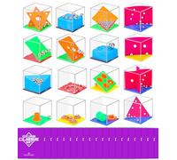 Gontence 16 juegos de paciencia para niños - 16 bolsas de regalo moradas - Juegos para niños y adultos - Regalos de cumpleaños infantiles y juguetes