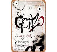 Gonzo: The Life and Work of Dr. Hunter S. Thompson (2008) - Póster de metal retro para decoración de pared, 20 x 30 cm