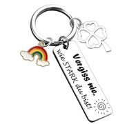 GONZTEL 1 Ud Llavero Coche Motivador, Frase Alemana "Vergiss Nie Wie Stark Du Bist" | Regalo Inspirador Mujer, Amiga, Mamá, Hermana, Colega, Cumpleaños y Navidad