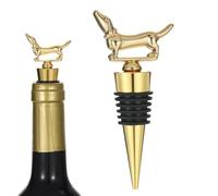 GONZTEL 1 unidad de tapón para botella de vino en forma de perro salchicha, un regalo divertido para champán, cava, prosecco y vino espumoso