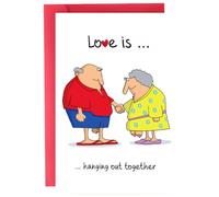 GONZTEL 1 unidad tarjeta aniversario para esposa y esposo, para bodas de plata, JUNTOS PARA SIEMPRE, hombre y mujer, sobre regalo boda, 30, 40, 50 aniversario de boda