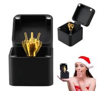 GONZTEL 2 Caja Sorpresa con Dedo Medio, Regalo Divertido para Adultos, Bromas para Adultos Divertidos, Regalos de Broma, Caja Pop-up para Regalos de Navidad