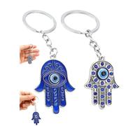 GONZTEL Set de 2 Llavero Ojo Turco, Amuleto Protección Mal de Ojo, Buena Suerte, Regalo para Mujer, Hombre, Pareja, Coche