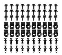 GOOACC 70 piezas de protección contra salpicaduras del motor, pernos de carrocería, forro de defensa, retenedor de empuje, clips de remache, nailon