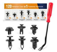GOOACC GRC-30 Kit de reemplazo de clips para parachoques 120 piezas, tornillos de expansión de 6.4, 8, 9 y 10 mm, 1 herramienta para quitar sujetadores