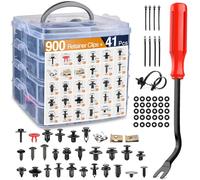 GOOACC Surtido de 941 clips de retención de coche y cierres de carrocería de automóvil, 30 tamaños más populares, remaches de parachoques de nailon con 10 bridas para cables para Ford, GM, Toyota,