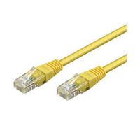 Goobay 0.25m 2xrj-45 cable - cable de red (0,25 m, rj-45, rj-45, amari