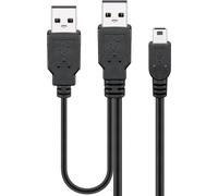 Goobay 0.6 m 2 x usb a/mini usb b cable usb usb 2.0 0,6 m mini-usb b n