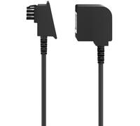 Goobay 10m tae-f cable cable telefónico negro - cable para teléfonos