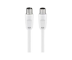 Goobay 11510AK150, 1.5m - Cable coaxial (1.5m, 1,5 m, Macho/Hembra, Blanco)