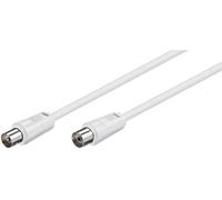 Cable coaxial Genérica 5 m blanco macho a hembra para antena TV