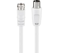 Goobay 11829 cable coaxial 3c-2v 1,5 m tipo f blanco