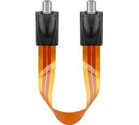 Goobay 11953 cable plano sat para pasar por la ventana, 2x conectores