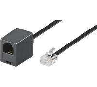 Goobay 15m rj-11 cable cable telefónico negro - cable para teléfonos