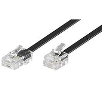 Goobay 15m RJ-11/RJ-45 Cable Negro - Adaptador para cable (RJ-11, RJ-45, Macho/Macho, 15 m, Negro)
