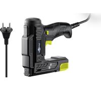 goobay 2 en 1 grapadora y clavadora eléctrica con cable, 70 W, incluye 400 grapas (10 mm) y 100 clavos (14 mm), cable de 2 m, ideal para tapicería, bricolaje y reparaciones domésticas, 77820