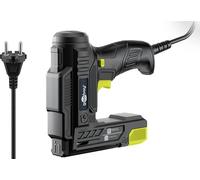 goobay 2 en 1 grapadora y clavadora eléctrica con cable, 70 W, incluye 400 grapas (10 mm) y 100 clavos (14 mm), cable de 2 m, ideal para tapicería, bricolaje y reparaciones domésticas, 77820
