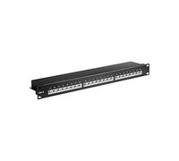 Panel de parcheo Goobay 93048 24 puertos Cat6 1U rack negro