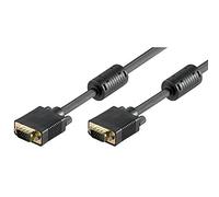 Goobay 24491 SVGA Cable VGA 10 m VGA (D-Sub) Negro - Cables VGA (10 m, VGA (D-Sub), VGA (D-Sub), Macho, Macho, Oro)