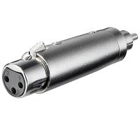 Goobay 27455 cambiador de género para cable xlr rca plata
