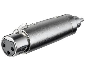 Goobay 27455 cambiador de género para cable xlr rca plata