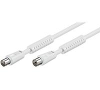 Goobay 27469 - Cable coaxial (IEC male, IEC female, RG-59, 5 m, Macho/Hembra, Blanco)
