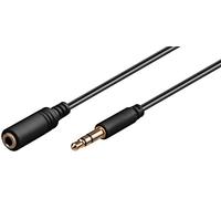 Goobay 2m Cable de Audio Negro - Cables de Audio (3.5mm, Macho, 3.5mm, Hembra, 2 m, Negro)