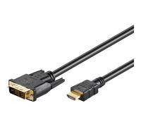 Goobay 2m HDMI / DVI-D cable de 19 pines. [HDTV (1080p), contactos dorados, conectores moldeados]