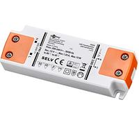 Goobay 30005 - LED Transformador 230 V AC a 12 voltios DC de 0,5 hasta 15 vatios para lámparas LED, Naranja/Blanco