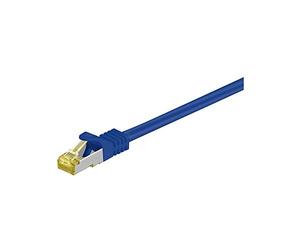 Goobay 30m Cat7 S/FTP - Cable de red (30 m, Cat7, S/FTP (S-STP), RJ-45, RJ-45, Azul)