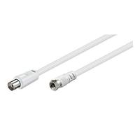 Goobay 32728 Sat/Antenna Cable de conexión, 5 m, Color Blanco