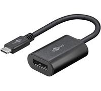 Goobay 38530 USB Adaptador de c, 0,2 m, Color Negro
