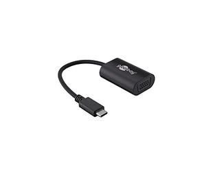 Goobay 38531 USB Adaptador de c, 0,2 m, Color Negro