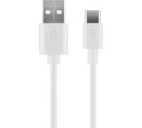 Goobay 38677 cable usb usb 2.0 0,1 m usb a usb c blanco