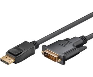 Goobay 3m dp/dvi displayport negro - adaptadores de cable de vídeo (3