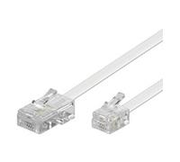 Goobay 3m rj-11/rj-45 cable blanco - adaptador para cable (rj-45, rj-1