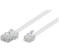 Goobay 3m RJ-11/RJ-45 Cable Blanco - Adaptador para cable (RJ-45, RJ-11, Male connector / Male connector, 3 m, Blanco)